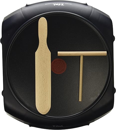 crepera antiadherente negra, 30 cm de diámetro con antiadherente y thermo spot, t-fal GRADO A