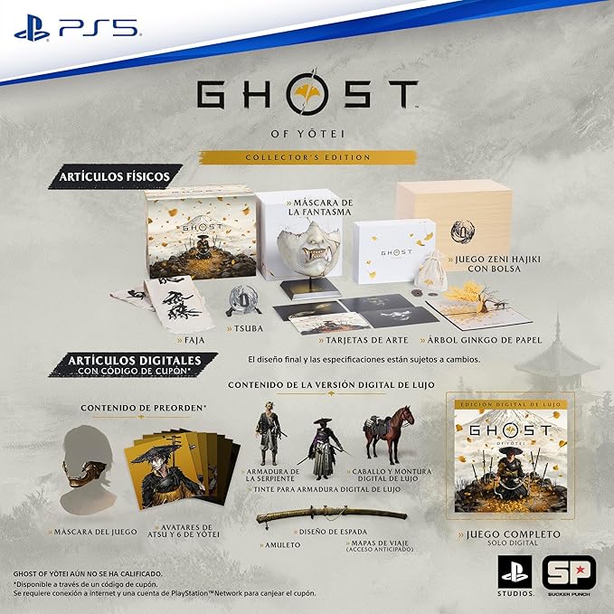 GHOST OF YOTEI EDICION DE COLECCION - PLAYSTATION 5  GRADO A