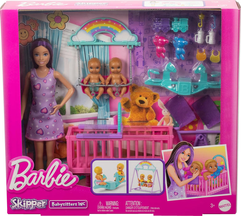 BARBIE SET DE JUEGO SKIPPER CUIDADO DE GEMELO GRADO B