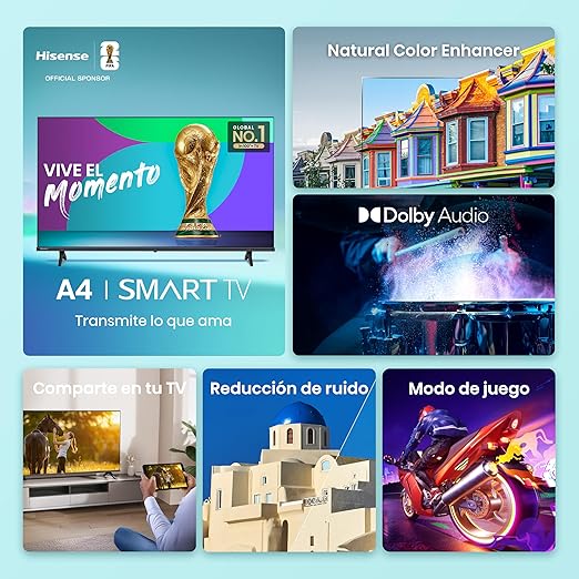 .HISENSE TELEVISION A4N(MODELO 2025) PANTALLA 40 PULGADAS, SMART VIDAA TV FHD, MODO DE JUEGO,DOLBY AUDIO, NOISE REDUCTION  GRADO A