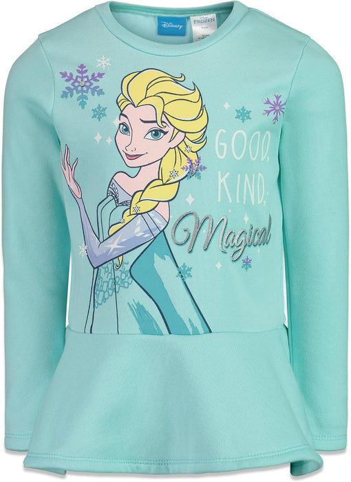 Disney Frozen Queen Elsa Princesa Anna Olaf Bebé Niñas Camiseta Gráfica de Manga Larga y Conjunto de Polainas Conjunto de Bebé TALLA 8 GRADO B