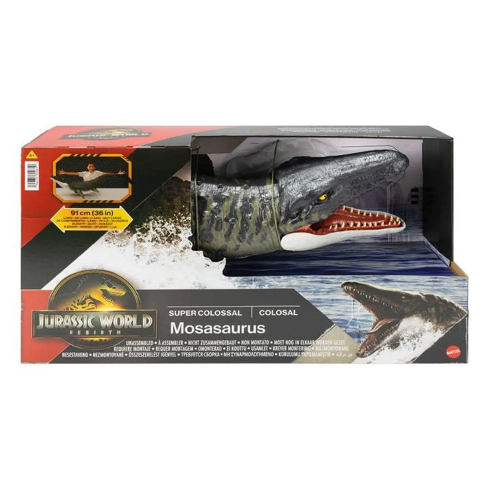 JURASSIC WORLD DINOSAURIO REBIRTH SUPER COLOSSAL MOSASAURUS GRADO B