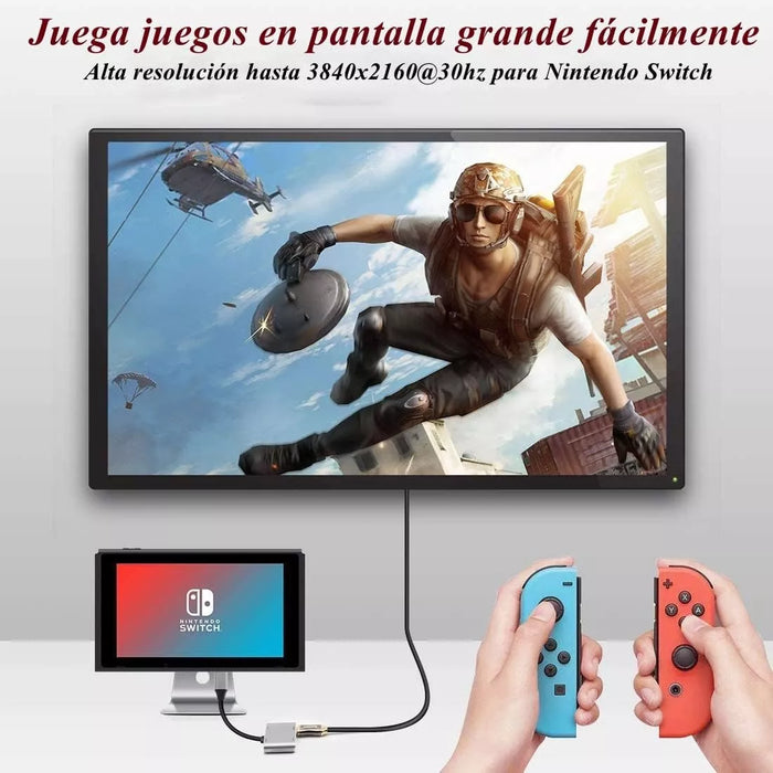 adaptador usb c a hdmi vga 4 en 1 para macbook/air pro/ipad GRADO B
