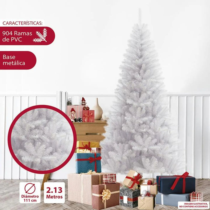 Arbol Pino Navidad 2.1 M Artificial Color Blanco GRADO B