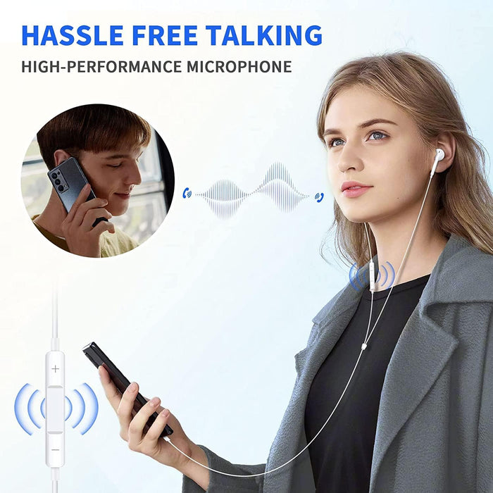 audãfonos alambricos in-ear audifonos tipo c para samsung/huawei/xiaomi on tipo-c blanco jeeyee GRADO B