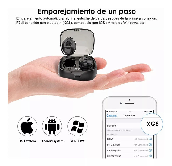 Audifonos in ear Gamer inalAmbricos Xg 8 Negro GRADO B