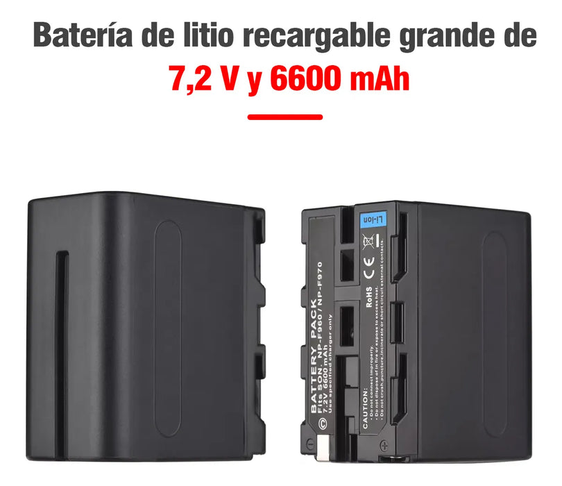 KIT CARGADOR Y BATERÃ­A DE CÃ¡MARA PARA SONY NP-F550/NP-F970 GRADO B