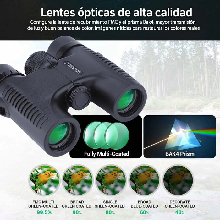 BINOCULARES USCAMEL 10X26 PORTÃTILES HD TELESCOPIO GRADO B