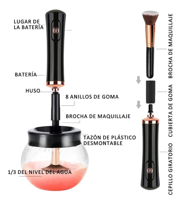 LIMPIADOR ELECTRICO BROCHAS DE AUTOMÃ¡TICO MAQUILLAJE,USB GRADO B