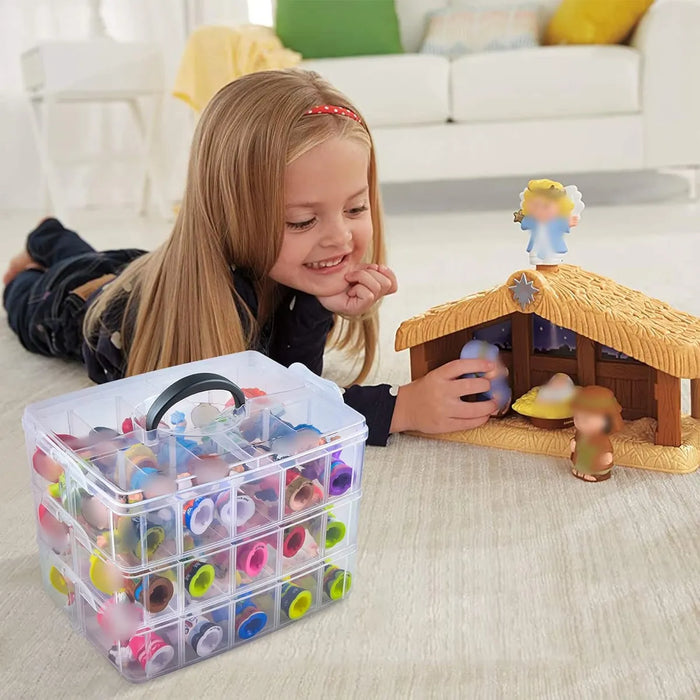 Caso compatible con Fisher-Price for Little People Collector Figuras, Toy Storage Organiz Xuerdon Xuerdon Grado B