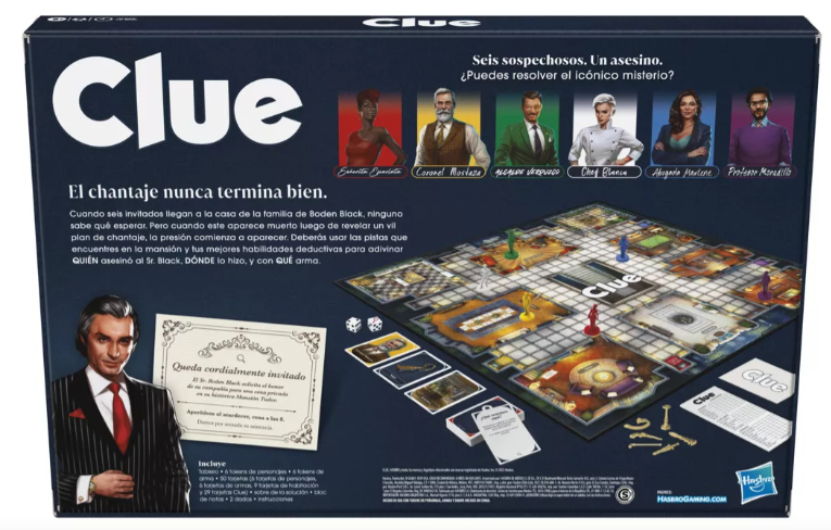 Juego De Mesa Clue - Juegos De Misterio Para 2 A 6 Jugadores GRADO B