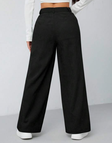 6 PANTALÓN ANCHO DE PANA PARA MUJER CON ABERTURAS Y BOLSILLOS 2 GRADO A