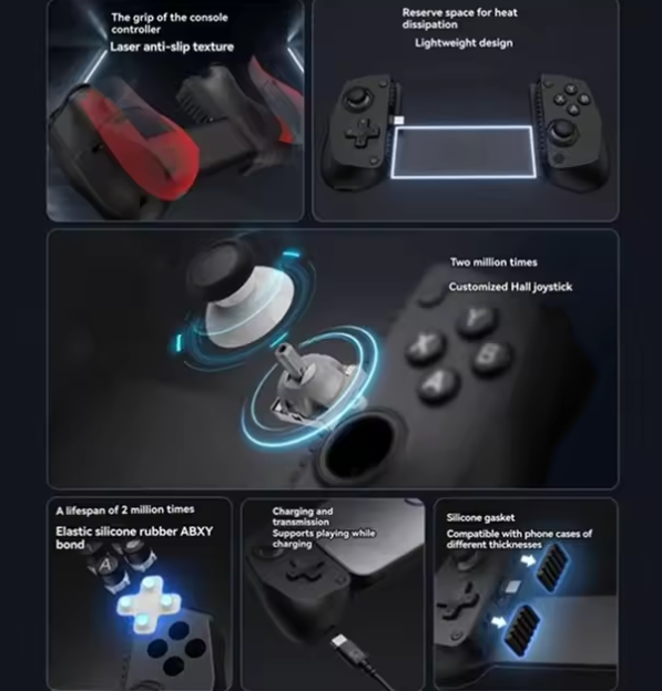 Mando portátil NEW-X5 Lite para Iphone y Android, controlador de juego, Joystick de efecto Hall GRADO B