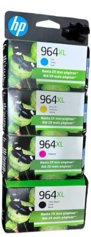 Combo Hp 4 Cartuchos Original 964xl Negro Cian Mag Amarillo 1 GRADO B