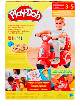 PLAYDOH MOTO SCOOTER REPARTIDORA DE PIZZAS GRADO B