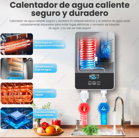 5000W CALENTADOR AGUA ELECTRICOS BOILER INSTANTÁNEO DE PASO GRADO B