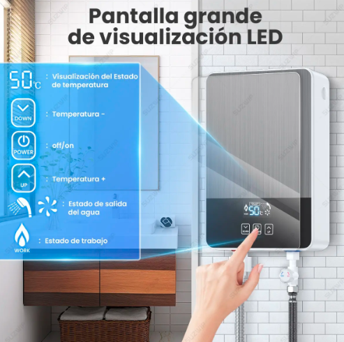 5000W CALENTADOR AGUA ELECTRICOS BOILER INSTANTÁNEO DE PASO GRADO B
