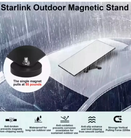 BASE MAGNETICA AUTO BARCO CARAVANA YATE R V PARA STARLINK V4 GRADO B
