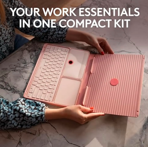 KIT DE ESCRITORIO PLEGABLE LOGITECH CASA WORK GRADO A