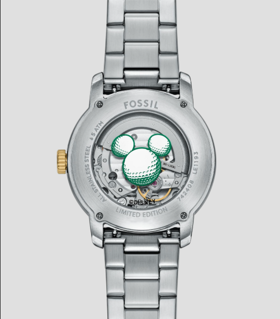 RELOJ DE GOLF DISNEY MICKEY MOUSE LE1193 UNISEX FOSSIL DORADO/PLATEADO DORADO BLANCO       GRADO B