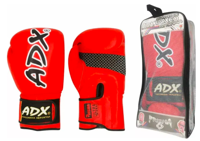 GUANTES DE BOX PRISMA ROJO 3 ADX 14 OZ ROJO GRADO B