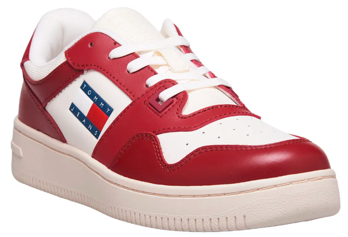 TENIS TOMMY JEANS PARA MUJER EN0EN02505 MAGMA RED LISA 25 MX GRADO B