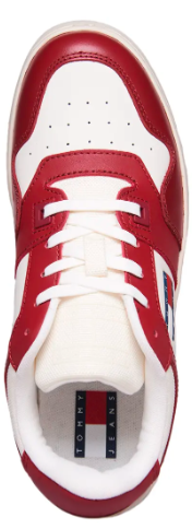 TENIS TOMMY JEANS PARA MUJER EN0EN02505 MAGMA RED LISA 25 MX GRADO B