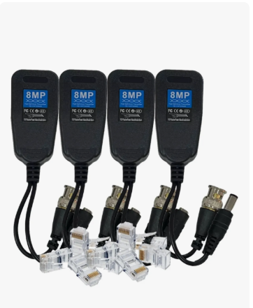 2par video balun rj45 salida bnc +voltaje transceptor pasivo  GRADO B