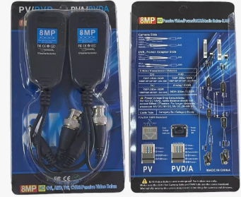 2par video balun rj45 salida bnc +voltaje transceptor pasivo  GRADO B