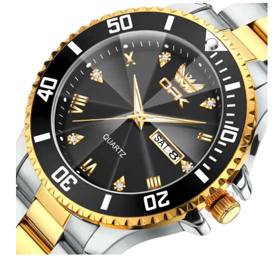 RELOJ DE CUARZO CASUAL DE ACERO IMPERMEABLE PARA HOMBRE 8171 2 GRADO B