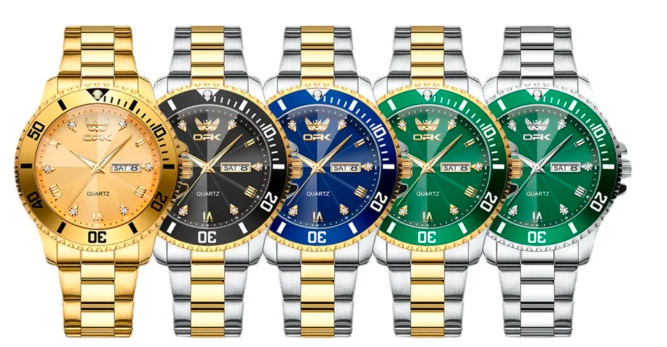 RELOJ DE CUARZO CASUAL DE ACERO IMPERMEABLE PARA HOMBRE 8171 2 GRADO B