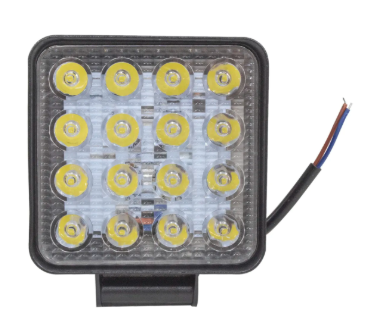 Faros 16 Leds Cuadrados Mini Slim 48w 4x4 Spot Fo