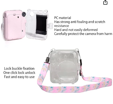 Funda para camara instax mini 12 transparente protectra Grado B
