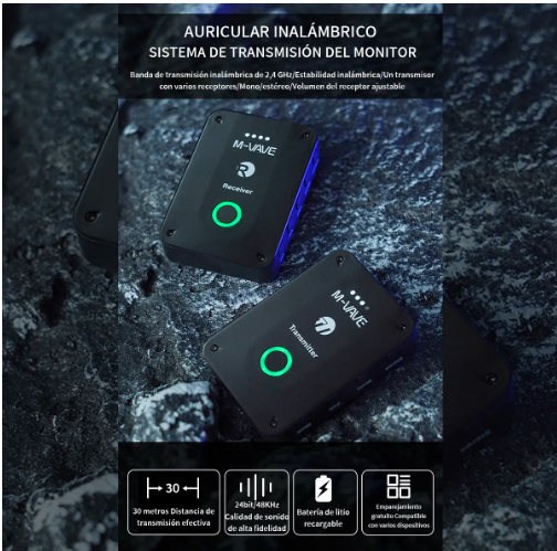 SISTEMA DE MONITOREO INALAMBRICO M-VAVE MICRÃ³FONO WP-9