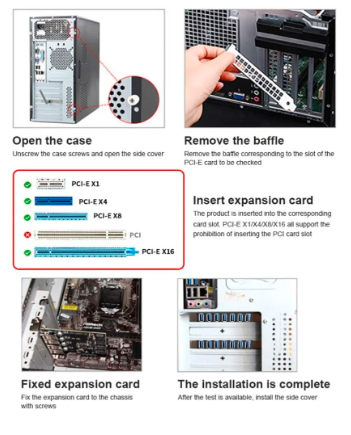 Adaptador Tarjeta De Expansión Pci-e A Usb 3.0 De 4 Puertos GRADO B