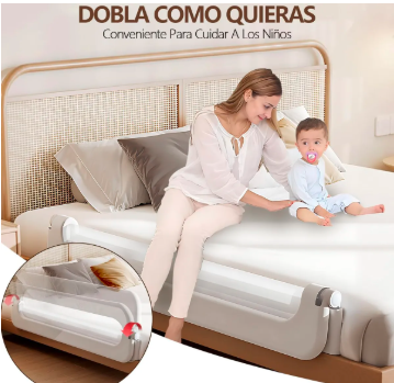 base para cama ajustable niños seguridad, protector 1.80m rosa GRADO B