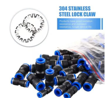 Hapemein 50 conectores de empuje rectos  1/2 3/8 5/6 1/4 5/32