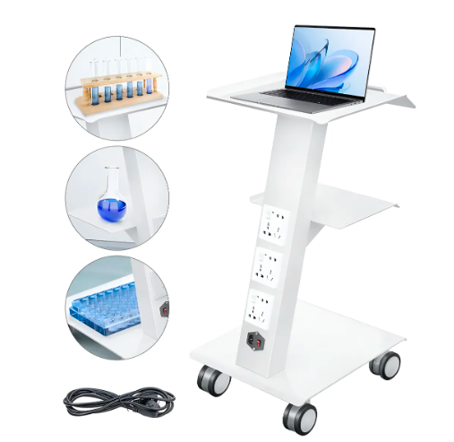 MESA MÃ³VIL ESCUELAS RUEDAS GIRATORIAS 3 ENCHUFES SEPARADOS GRADO B