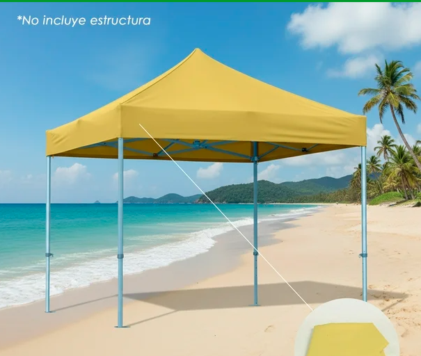 Repuesto de lona toldo para jardin impermeable GazebosAMARILLA 3X3M  GRADO B