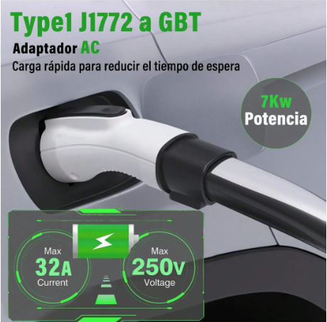 ADAPTADOR BYD TIPO 1  A GBT 3 GRADO  B - TiendaKomet México