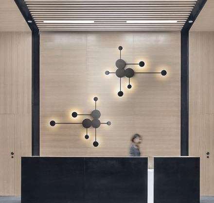 Nórdico Lámpara Pared Pared Art Apliques Aplique Minimalista 6 Cabezas Creatividad Apliques de Pared de Metal Lineales Modernos for Dormitorio Lado de la Cama Pasillo de Lectura Sala de Estar Escaler GRADO B - TiendaKomet México