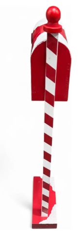 BUZON NAVIDEÑO METAL MADERA DECORACION NAVIDAD - ROJO GRADO B