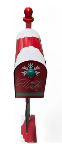 BUZON NAVIDEÑO METAL MADERA DECORACION NAVIDAD - ROJO GRADO B