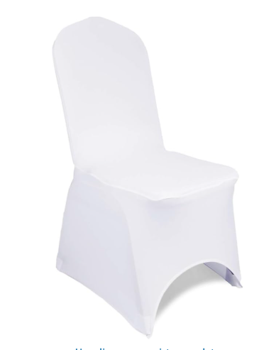FUNDA ELÃ¡STICA PARA SILLAS, IDEAL PARA BODAS, BLANCO 10 UDS. GRADO B