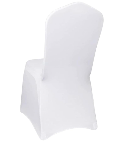 FUNDA ELÃ¡STICA PARA SILLAS, IDEAL PARA BODAS, BLANCO 10 UDS. GRADO B