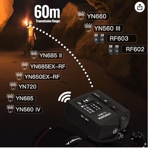 DISPARADOR FLASH TTL 2.4G, BATERÍA DE LITIO INCORPORADA, PANTALLA TÁCTIL OLED, FUNCIÓN DE CONVERSIÓN TCM 3
