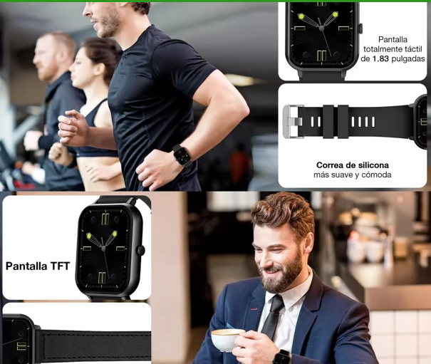 RELOJ INTELIGENTE PARA EL SEGUIMIENTO DE DATOS DE EJERCICIO | RECEPCIÓN, CONVERSIÓN Y RED INALÁMBRICA COLOR DORADO GRADO B