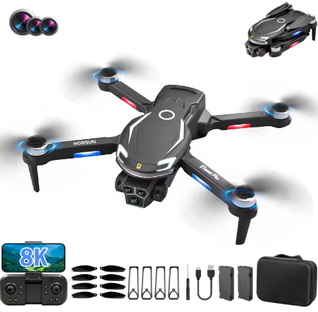 MINI DRON V888 8K PROFESIONAL DUAL CÁMARA, FPV 2.4GHZ, NEGRO GRADO B