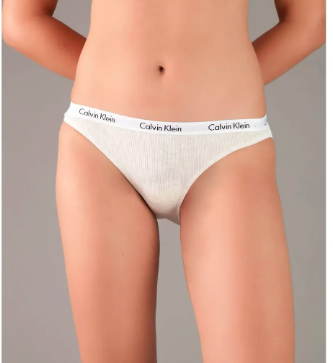 3 PACK BIKINI 100% ALGODÃ³N CALVIN KLEIN PARA MUJER BLACK/SNOW/SKY GRAY LISO L GRADO B