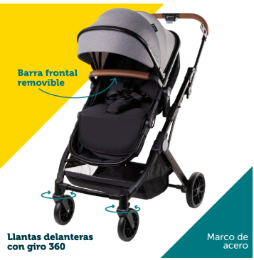 SISTEMA DE VIAJE CARRIOLA 3-EN-1 SAFETY 1ST SIT & GO GRIS NEGRO GRADO B
